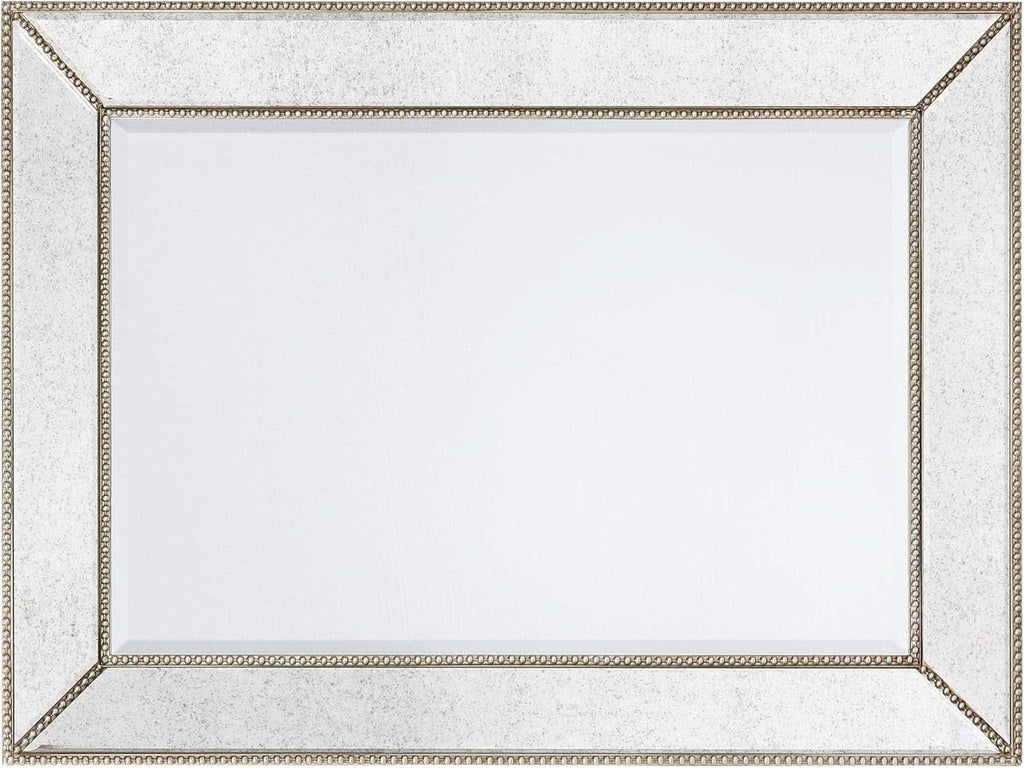 Champagne Bead Beveled Wall Mirror 40 X 30 Solid Wood Frame