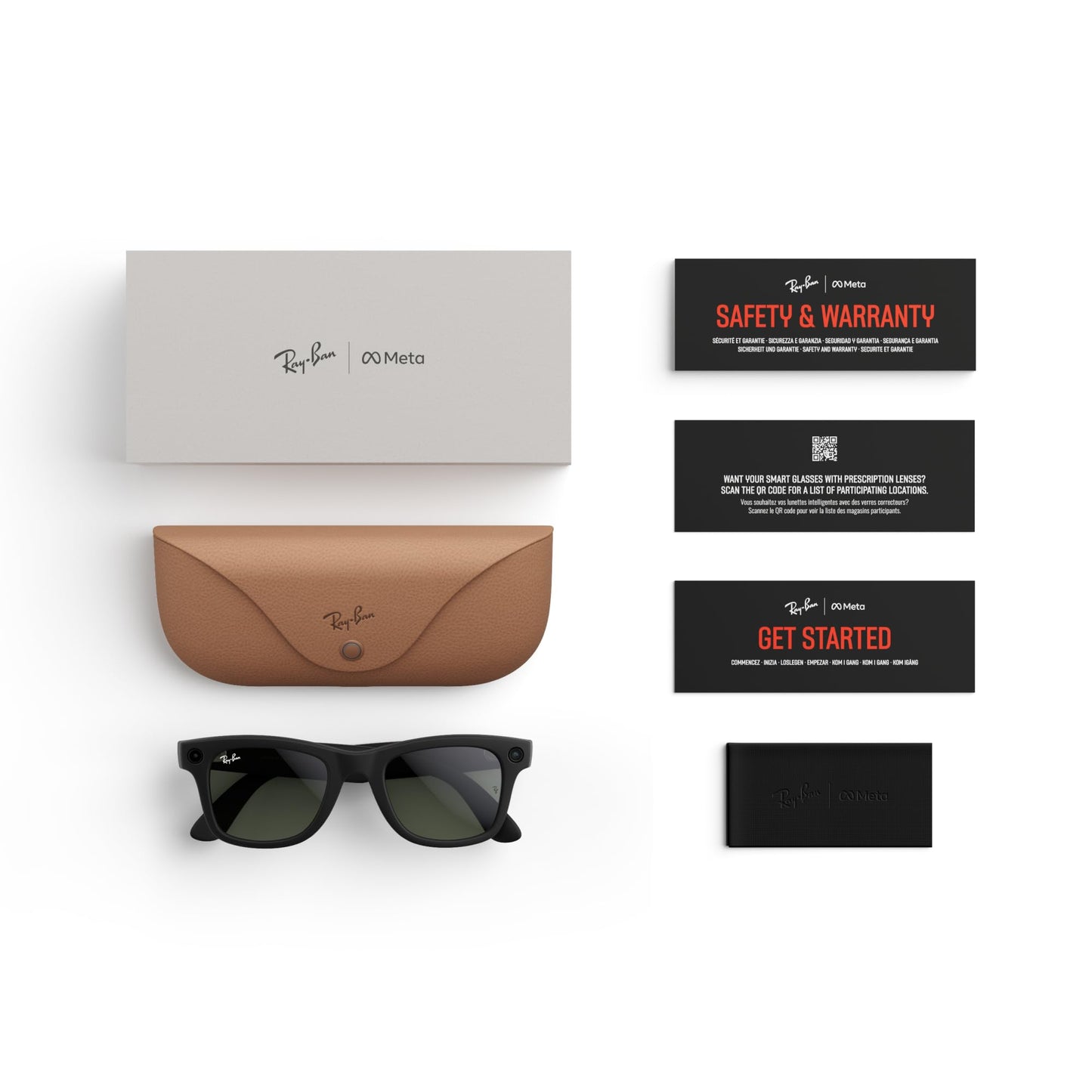 Ray-Ban Meta (Gen 1), Wayfarer, Shiny Black | Smart AI Glasses for Men, Women — 12 MP Ultra-Wide Camera, Open-Ear Speakers for Audio, Video Recording and Bluetooth — Green Lenses — Wearable Technology