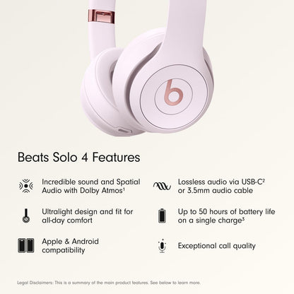 Beats Solo 4 Wireless Headphones with 20W Power Adapter - Slate Blue