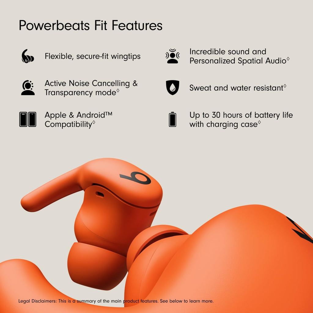 Beats Powerbeats Fit - Wireless Noise Cancelling Workout Earbuds with Secure-Fit Wingtips, Up to 30-Hour Battery Life, Sweat & Water Resistant, Apple & Android Compatible - Gravel Gray