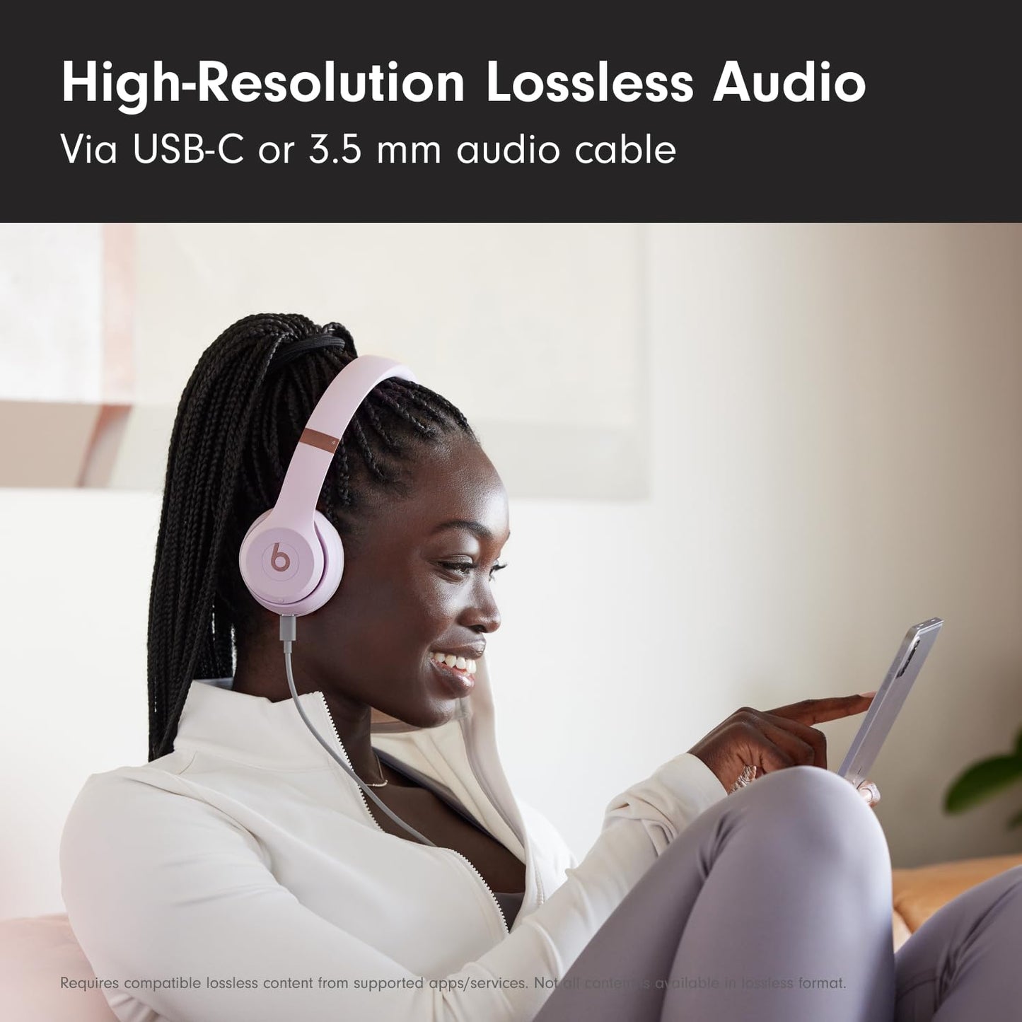 Beats Solo 4 Wireless Headphones with 20W Power Adapter - Slate Blue