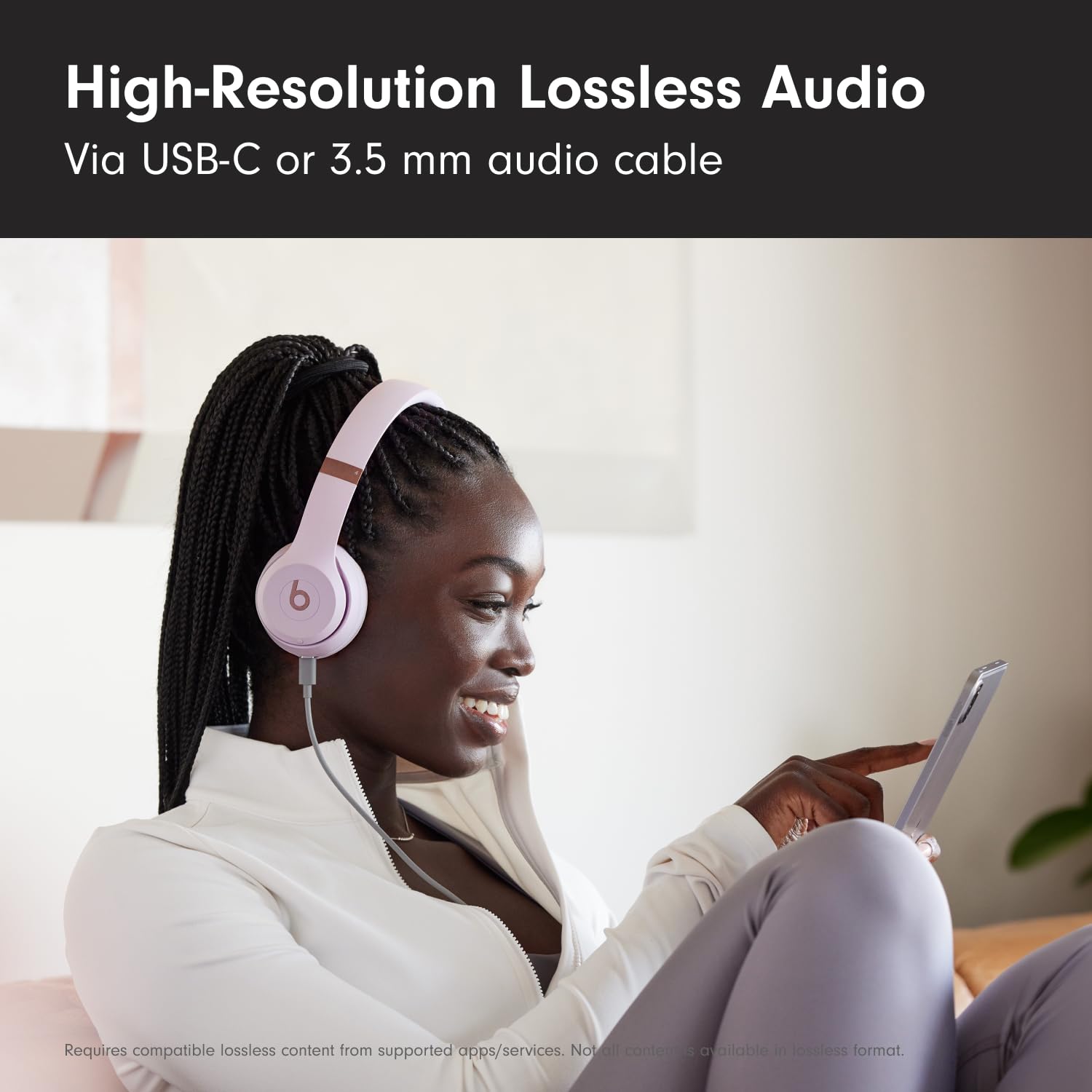 Beats Solo 4 Wireless Headphones with 20W Power Adapter - Slate Blue