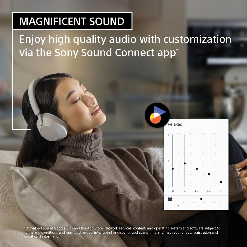 Sony WH-1000XM5 Premium Noise Canceling Headphones, Auto NC Optimizer, 30-Hour Battery, Alexa Voice Control, Silver