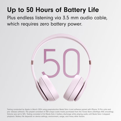 Beats Solo 4 Wireless Headphones with 20W Power Adapter - Slate Blue