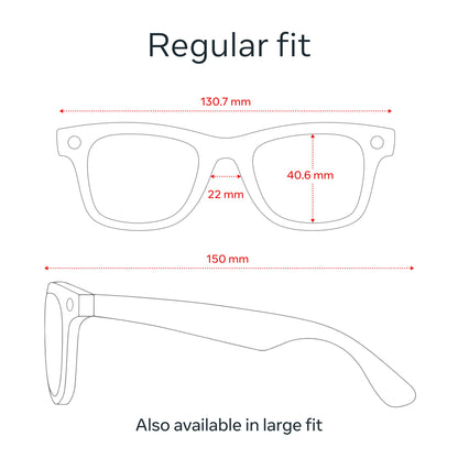 Ray-Ban Meta (Gen 1), Wayfarer, Shiny Black | Smart AI Glasses for Men, Women — 12 MP Ultra-Wide Camera, Open-Ear Speakers for Audio, Video Recording and Bluetooth — Green Lenses — Wearable Technology