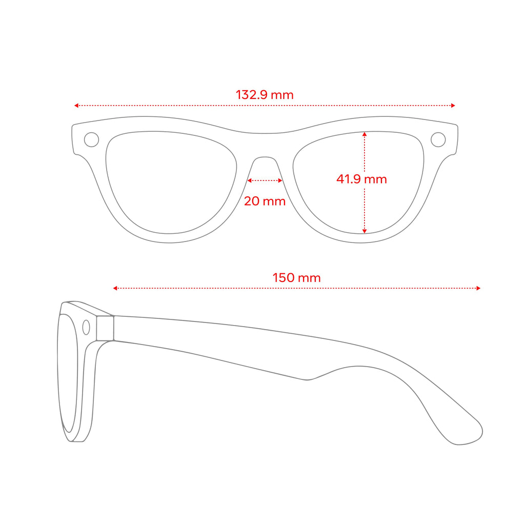 Ray-Ban Meta Skyler (Gen 2) with Meta AI, photo and video capture, longer battery life - Shiny Transparent Peach, Transitions® Brown Lenses