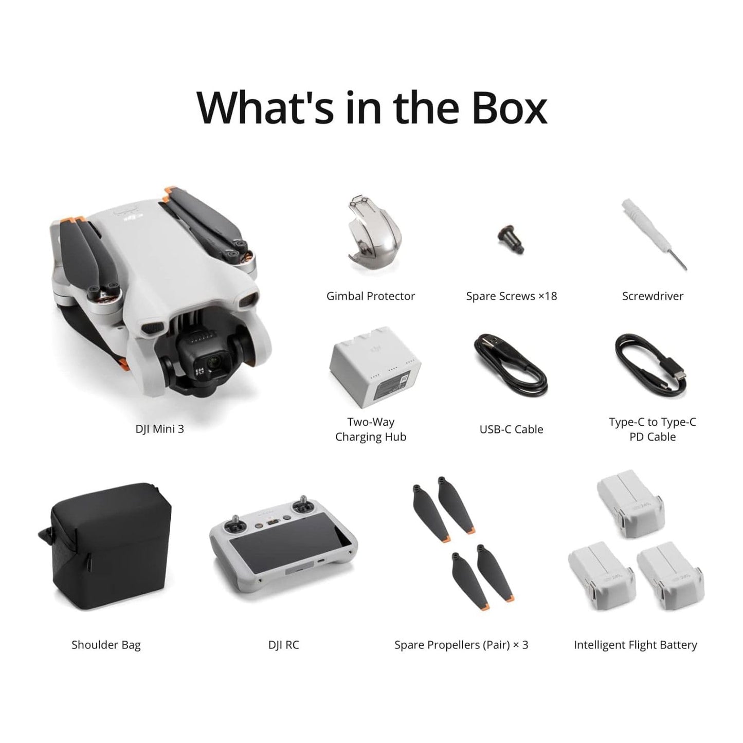 DJI Mini 3 (DJI RC), Lightweight 3x Mechanical Gimbal Drones with Camera for Adults 4K, 38-min Flight Time, up to 32800ft (10km) Video Transmission, Vertical Shooting, GPS Auto Return Integrated