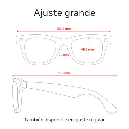 Ray-Ban Meta (Gen 1), Wayfarer, Shiny Black | Smart AI Glasses for Men, Women — 12 MP Ultra-Wide Camera, Open-Ear Speakers for Audio, Video Recording and Bluetooth — Green Lenses — Wearable Technology