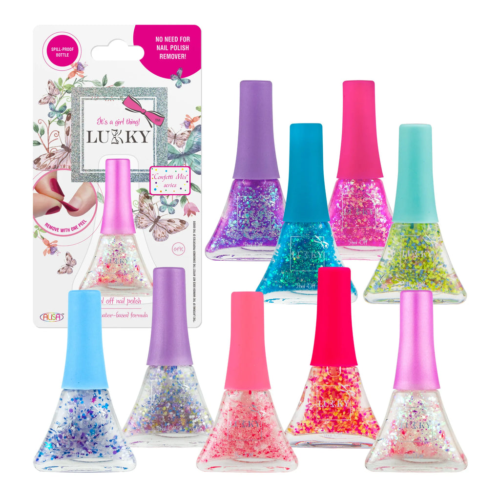 LUKKY Peel-off nail polish "Confetti" series, assortment of 12 pieces