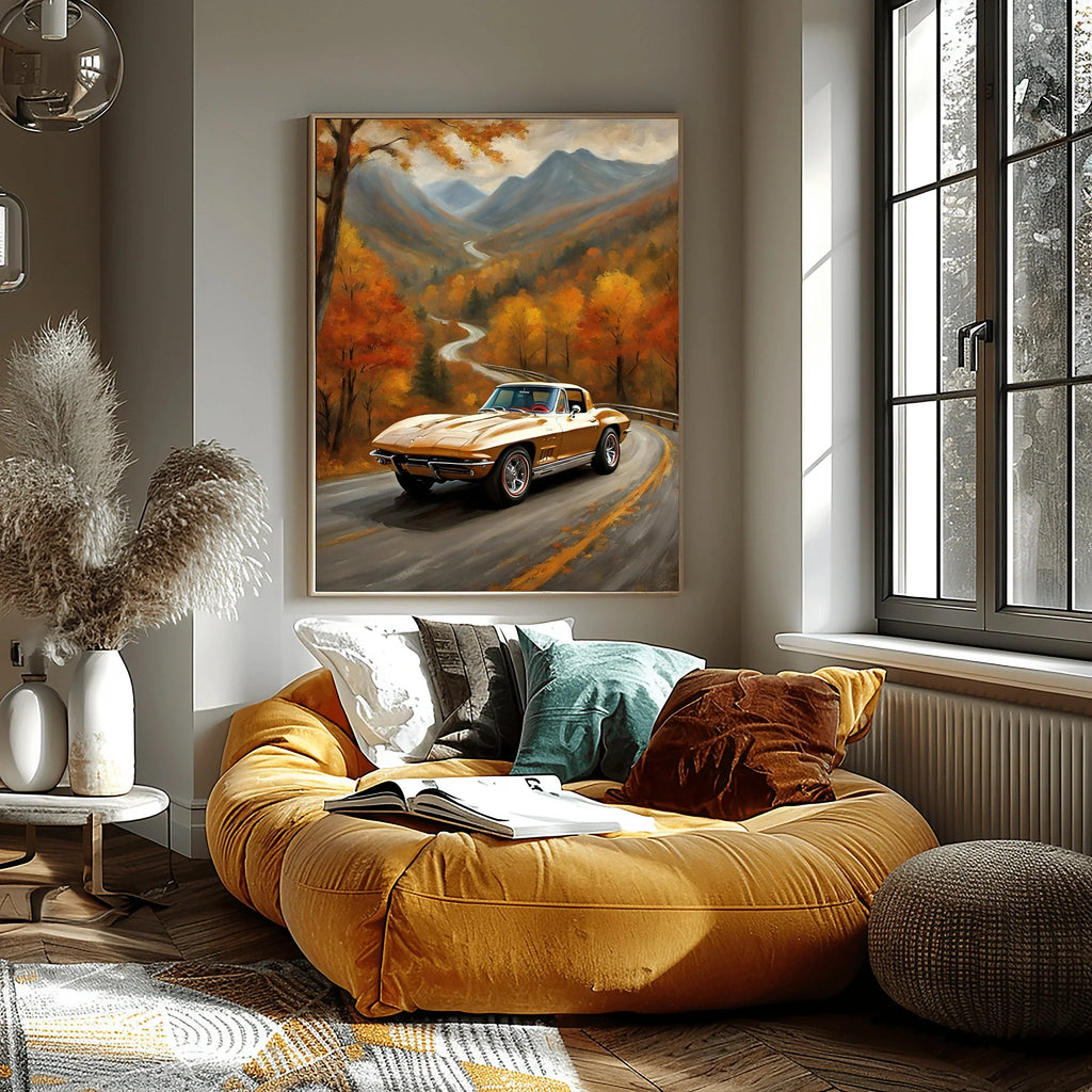 1963 Split-Window Stingray - Forest Edition | Poster Canvas