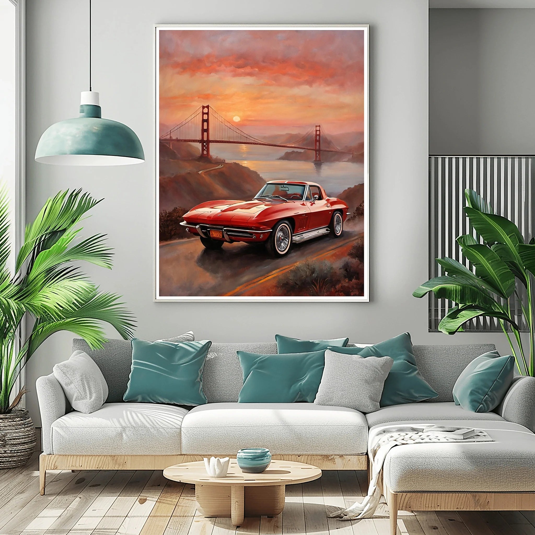 1963 Split-Window Stingray - Golden Gate Edition | Poster Canvas