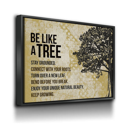 Be Like A Tree Keep Growing Canvas Wall Art, Motivational Wall Decor