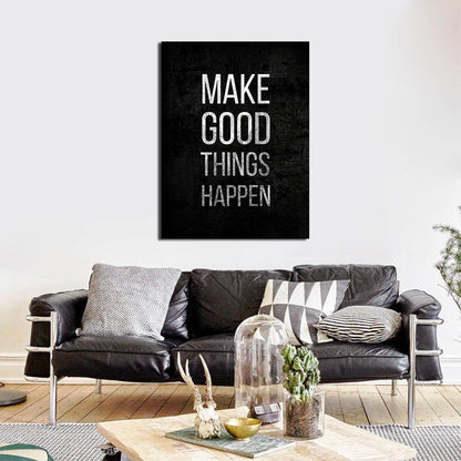 Make Good Things Happen Canvas Wall Art, Motivational Decor, Office Decor, Success Quotes, Motivational Quotes