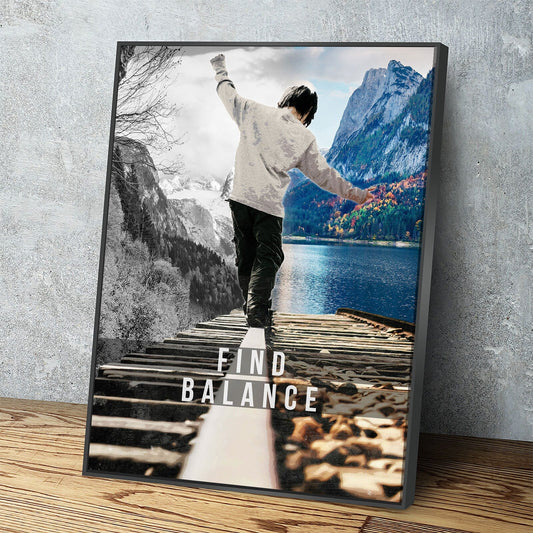 Find Balance Canvas Wall Art, Motivational Decor, Inspirational Decor, Life Balance