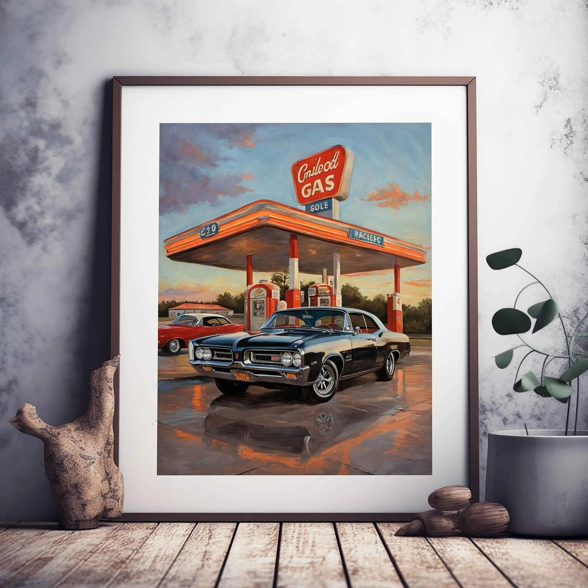1964 GTO Muscle Pioneer - Gas Station Edition | Poster Canvas