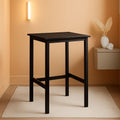 Bar Table 23.6Inch Ebony Black Industrial Grade Durable