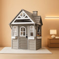 Kids Outdoor Playhouse Cedar Gray Weather Resistant