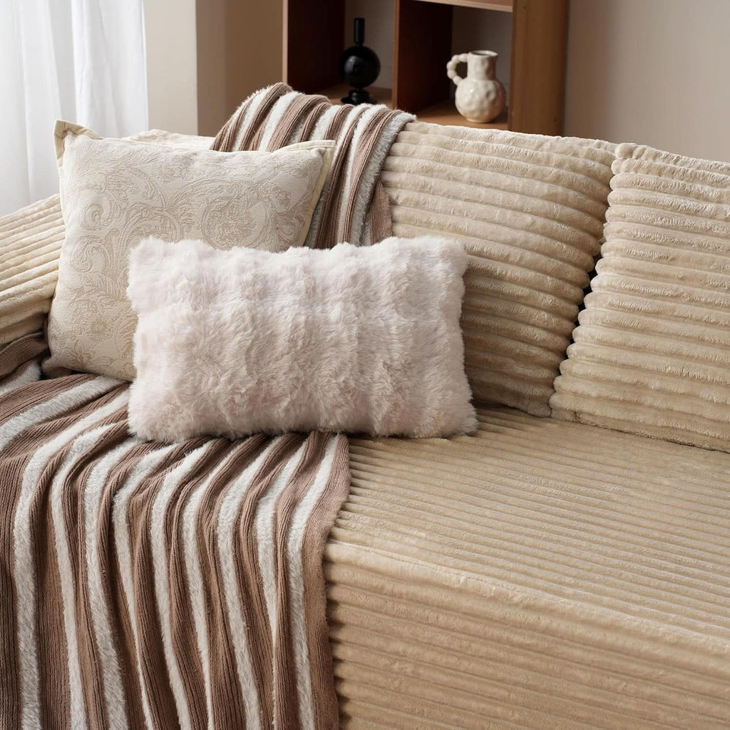 104 Inch Cloud Sectional Sofa Beige No Assembly Required Modern Upholstered Deep Seat Living Room