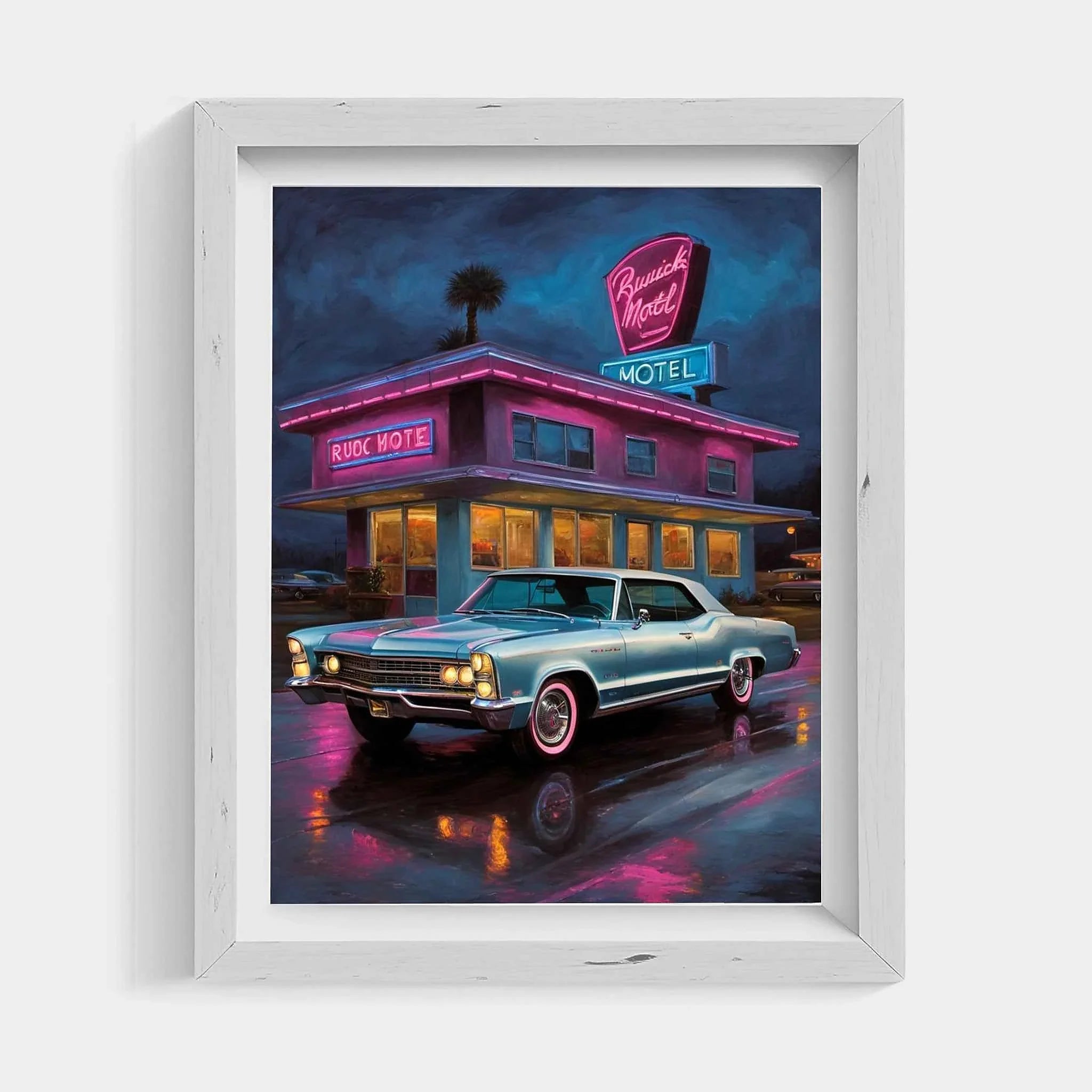 1965 Riviera Gran Sport - Neon Motel Edition | Poster Canvas