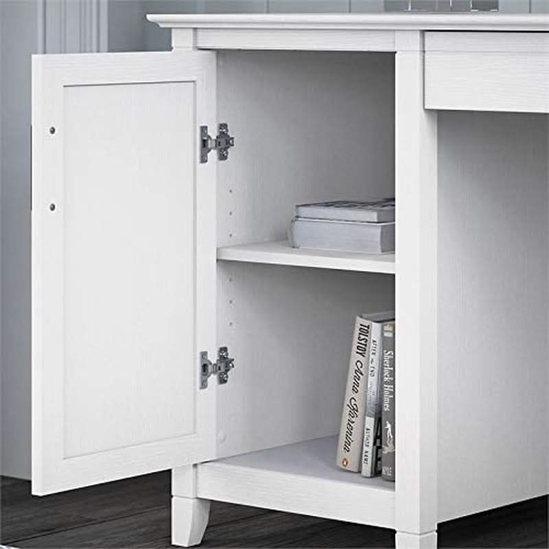 Key West 54W Computer Desk With Keyboard Tray And 2 Drawer File Cabinet