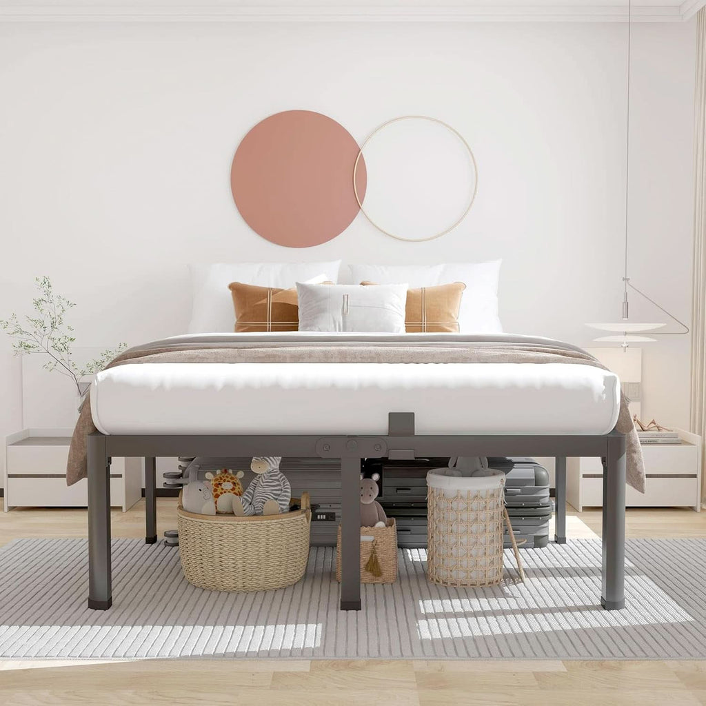 Premium King Size Metal Bed Frame With Under Bed Storage
