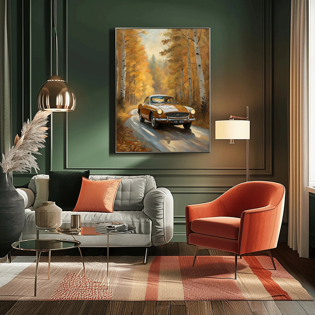 1966 Swedish GT Icon - Forest Edition | Poster Canvas