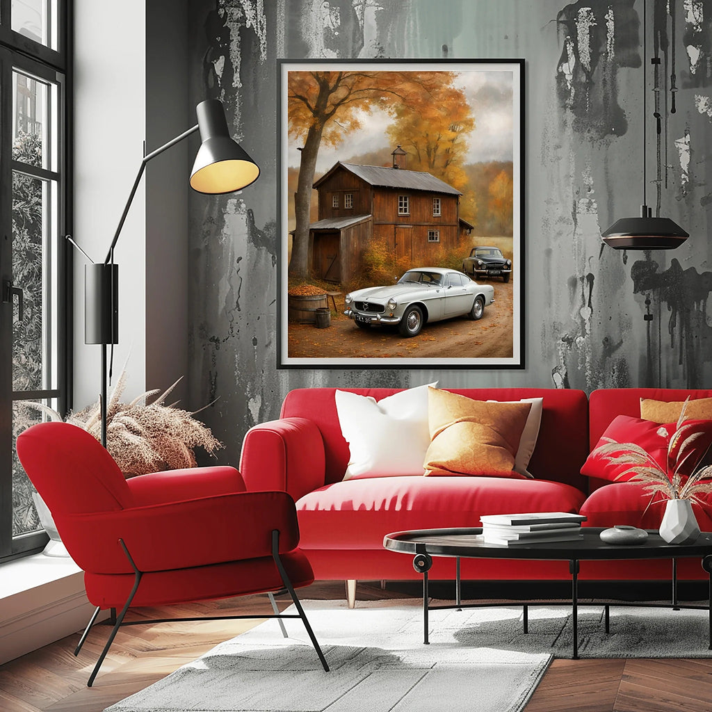 1966 Swedish GT Icon - Old Garage Edition | Poster Canvas
