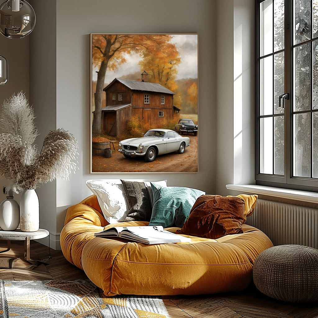 1966 Swedish GT Icon - Old Garage Edition | Poster Canvas