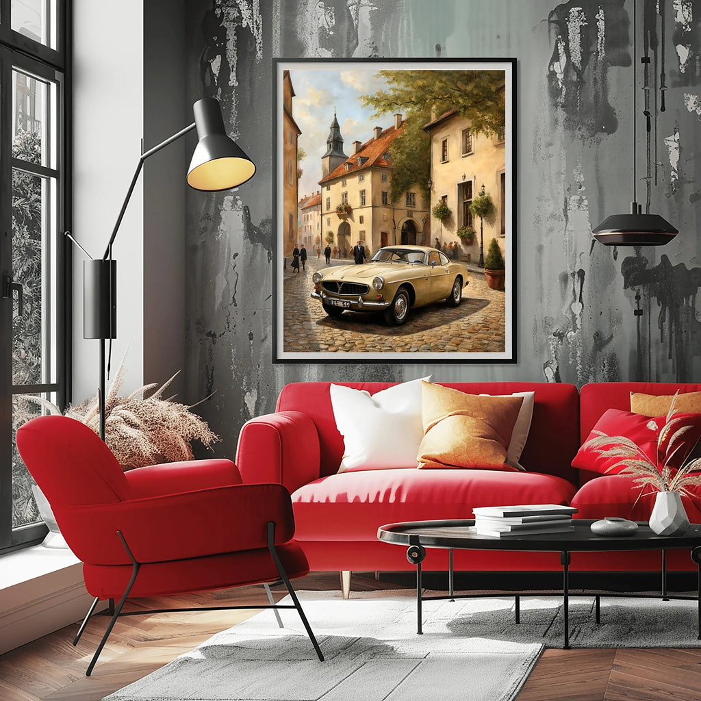 1966 Swedish GT Icon - Old Town Edition | Poster Canvas
