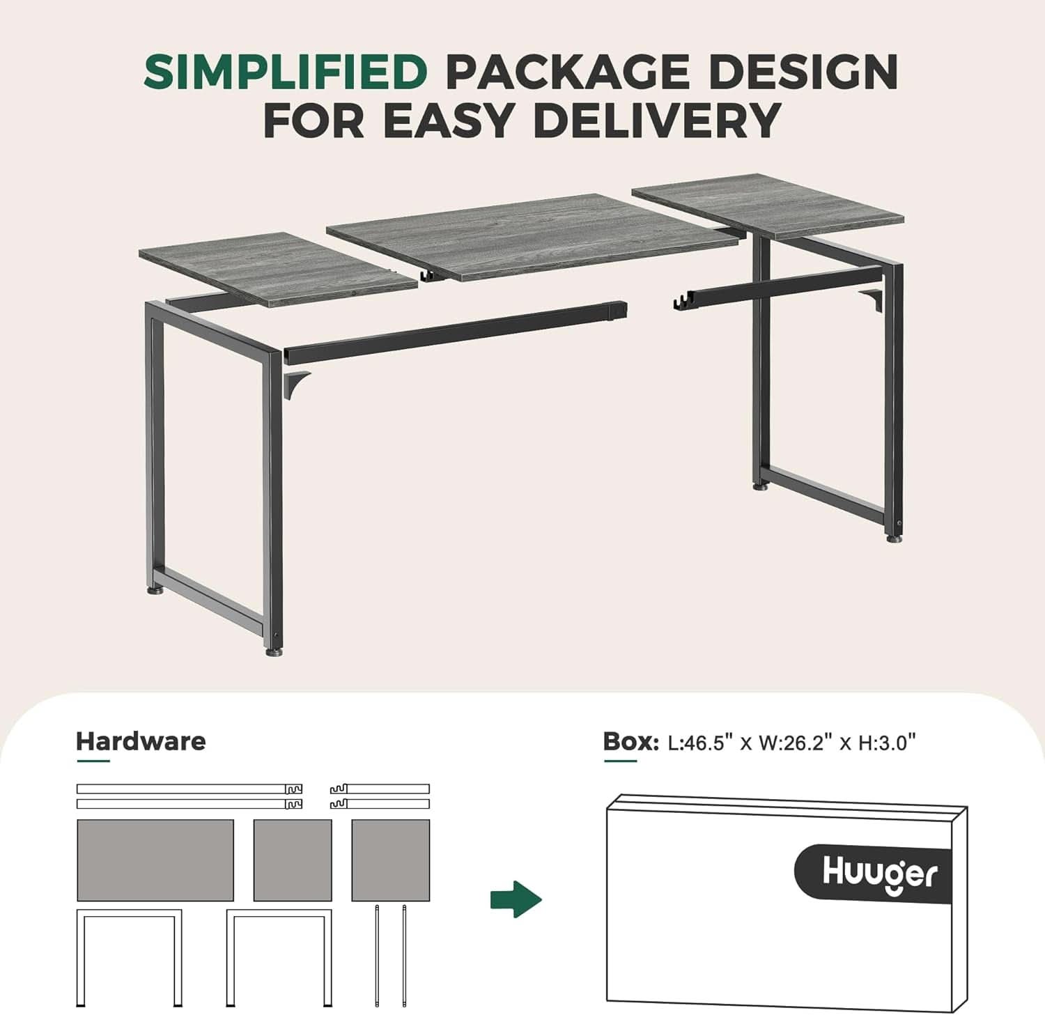 80 Inch Grey Gaming And Office Desk With Storage System