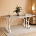 63 Inch Expandable Dining Table Distressed Gray Farmhouse