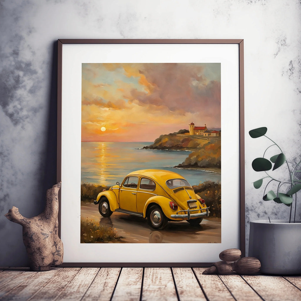 1967 Love Bug Classic - Sunset Edition | Poster Canvas