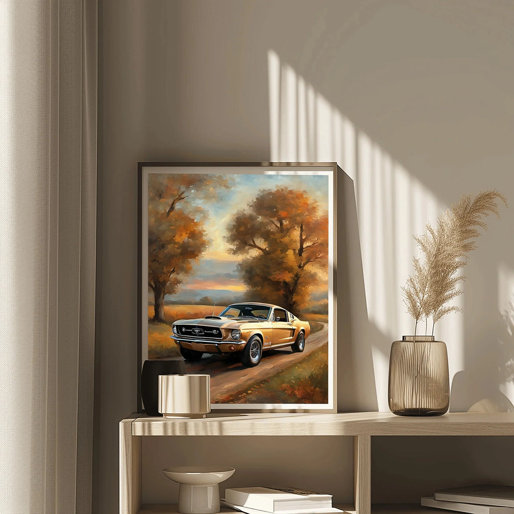1967 Fastback Legends - Autumn Country Road Edition | Poster - Canvas - Framed Canvas