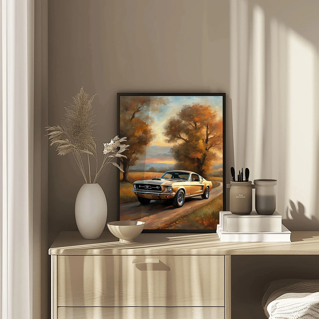 1967 Fastback Legends - Autumn Country Road Edition | Poster - Canvas - Framed Canvas
