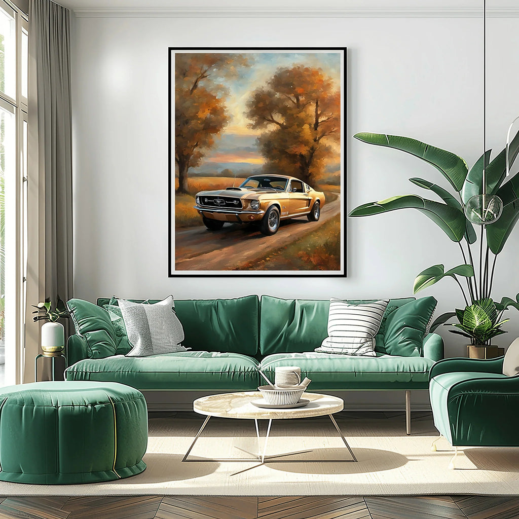 1967 Fastback Legends - Autumn Country Road Edition | Poster - Canvas - Framed Canvas