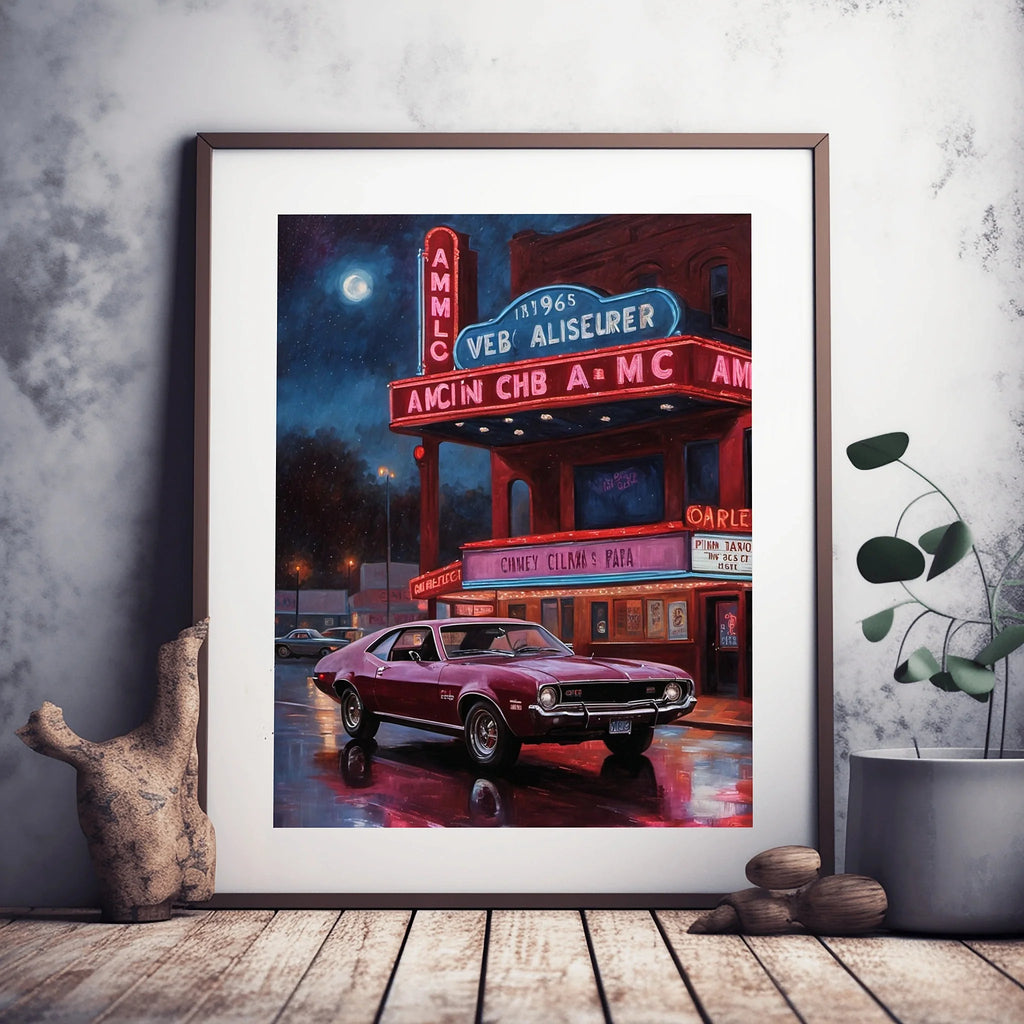 1968 AMC Javelin Spirit - Cinema Night Edition | Poster Canvas