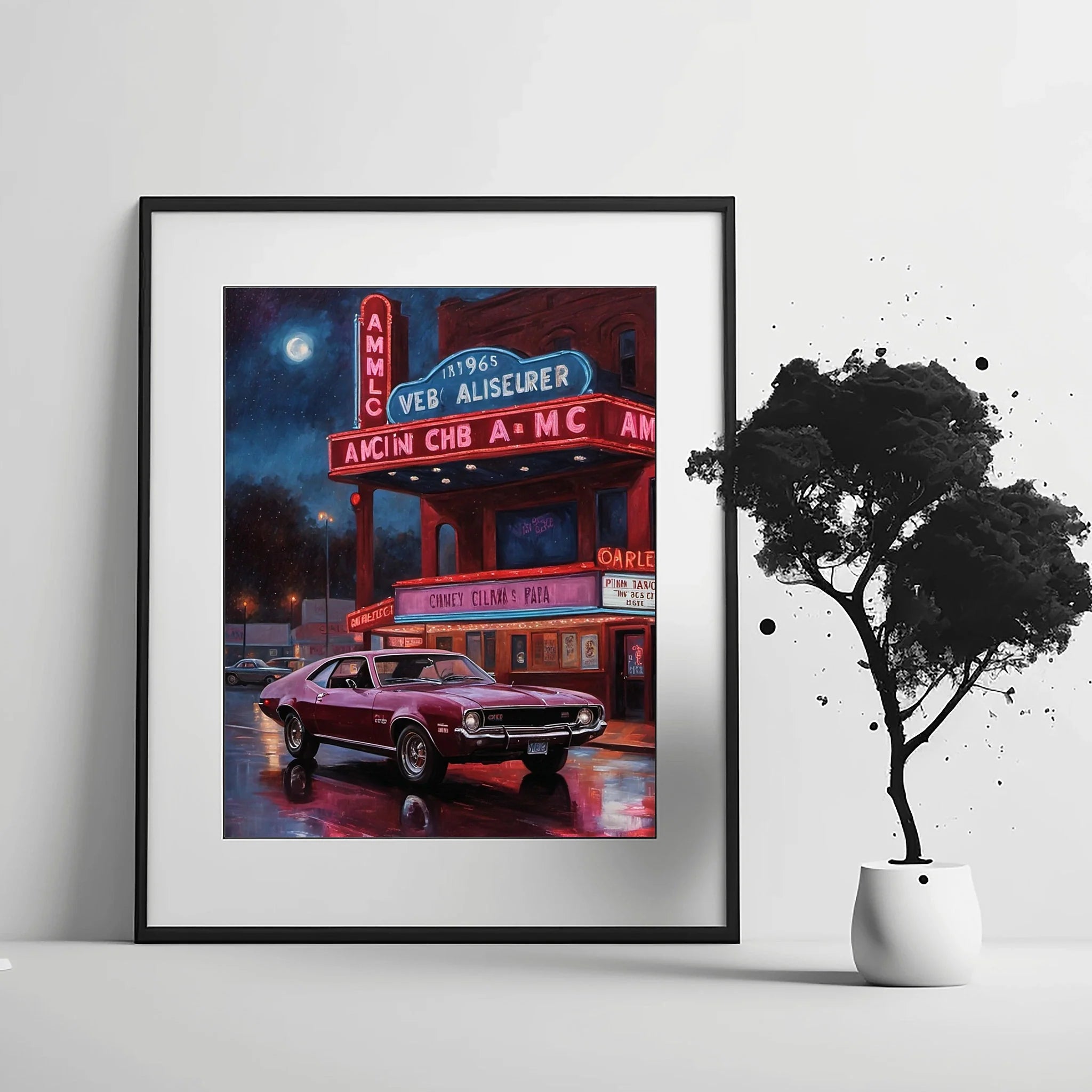 1968 AMC Javelin Spirit - Cinema Night Edition | Poster Canvas