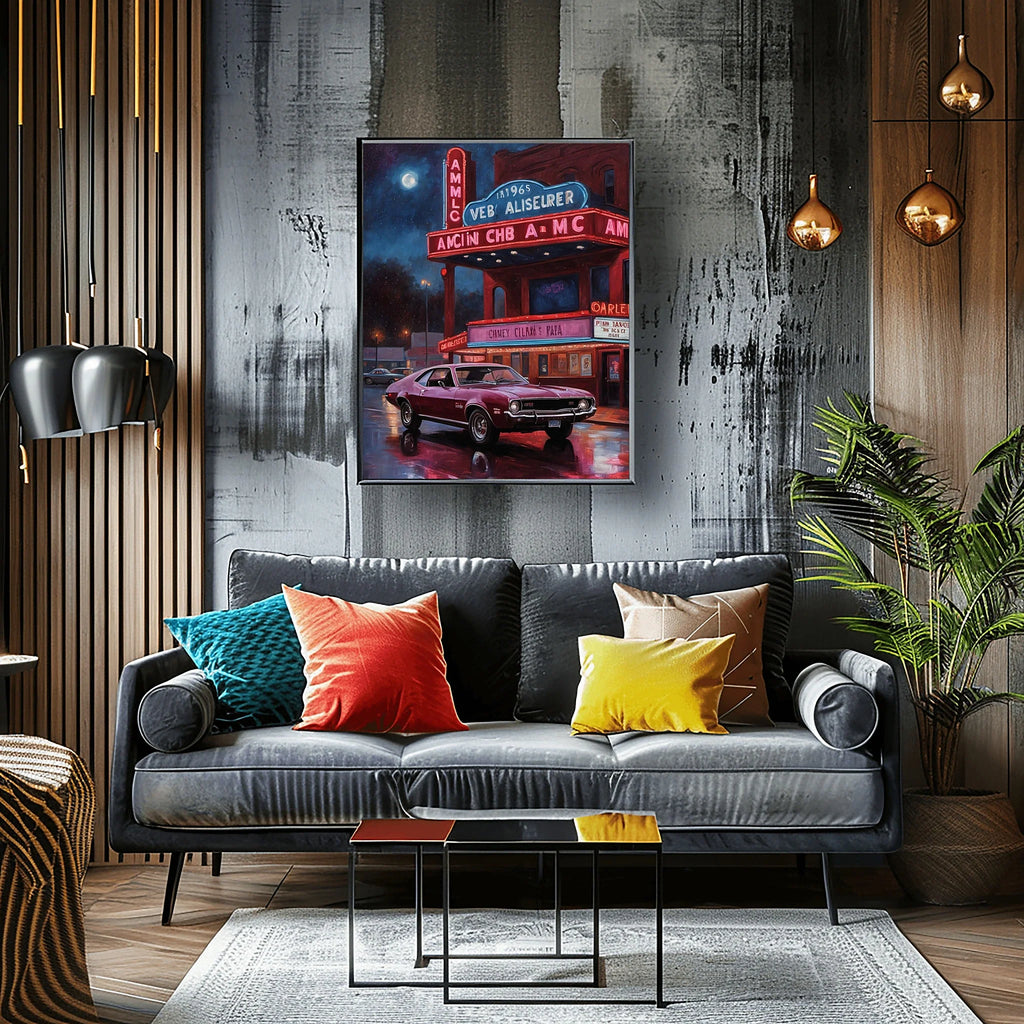 1968 AMC Javelin Spirit - Cinema Night Edition | Poster Canvas