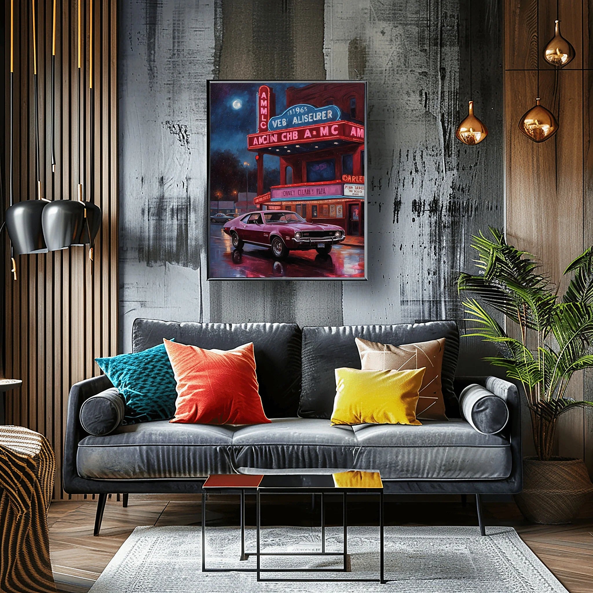 1968 AMC Javelin Spirit - Cinema Night Edition | Poster Canvas
