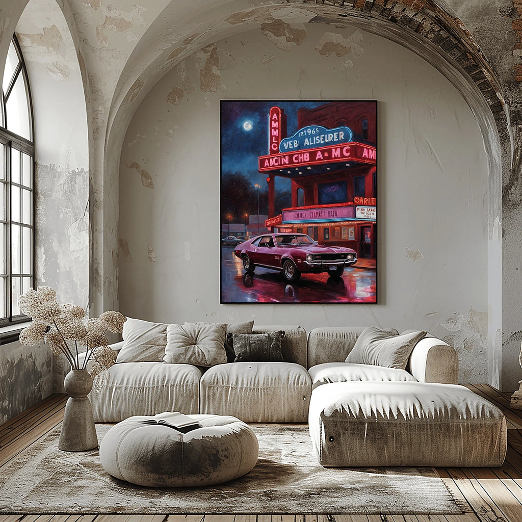 1968 AMC Javelin Spirit - Cinema Night Edition | Poster Canvas