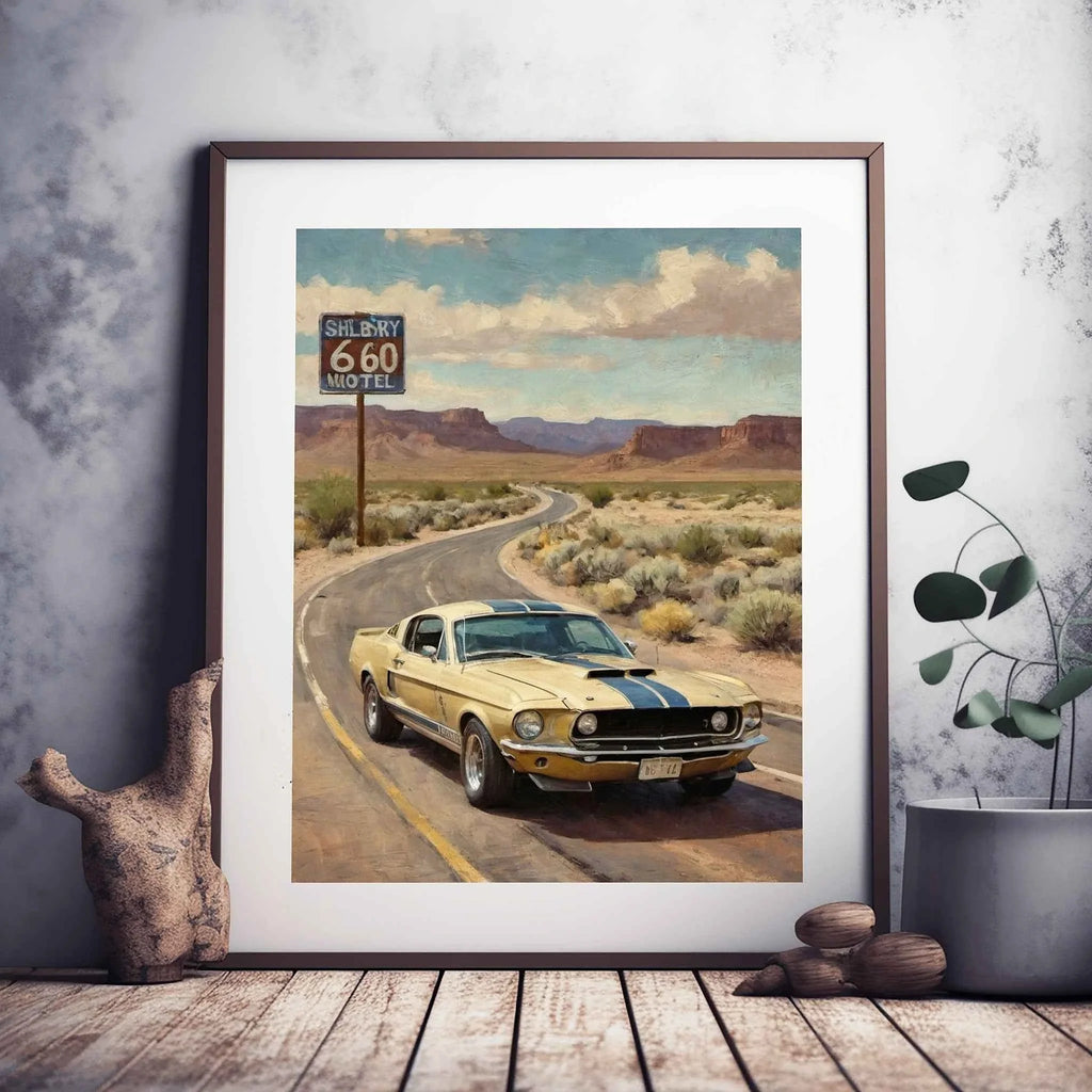 1968 Shelby Muscle Icon - Route66 Edition | Poster Canvas