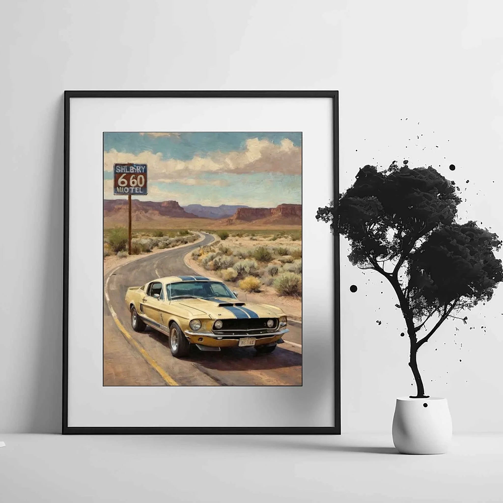 1968 Shelby Muscle Icon - Route66 Edition | Poster Canvas