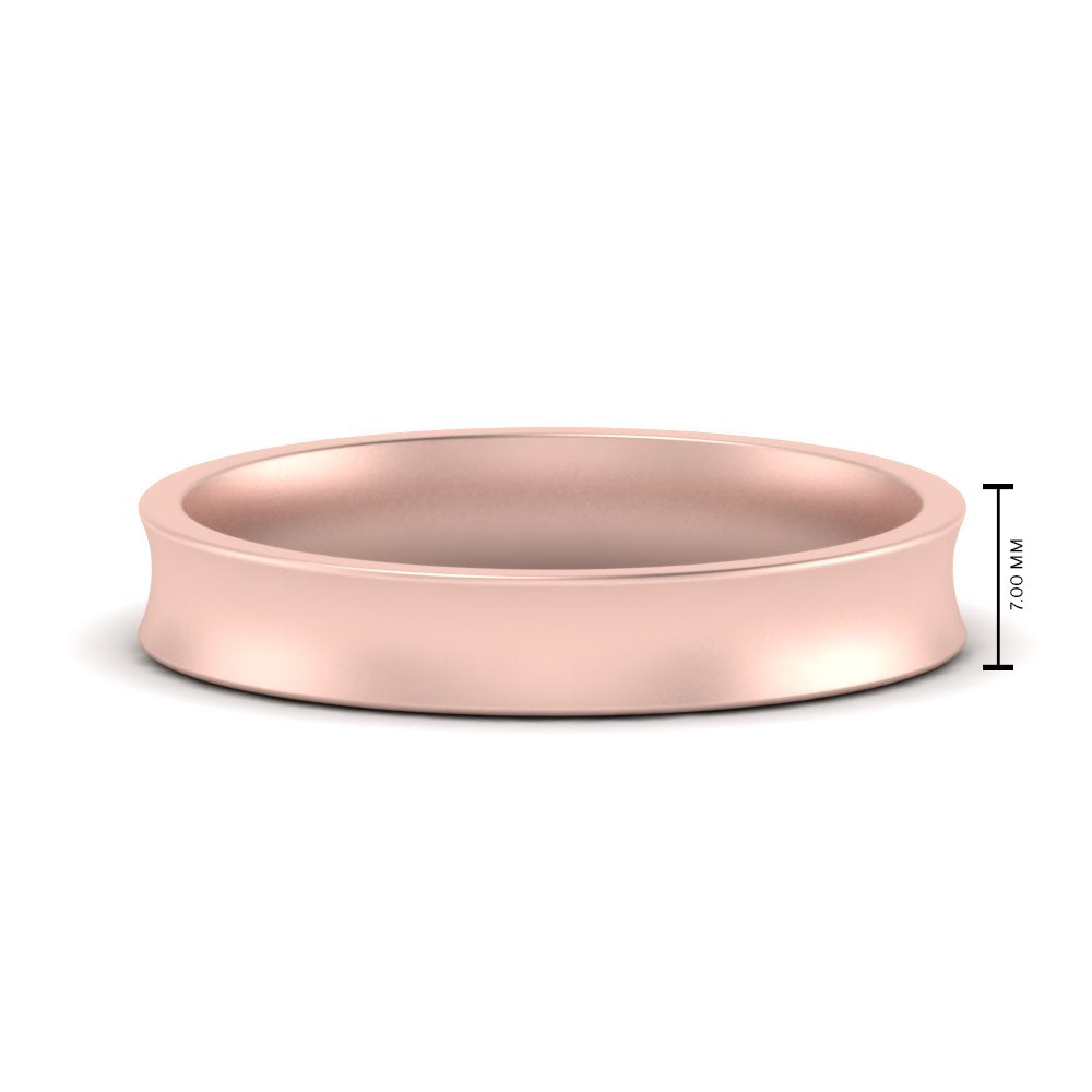 4 mm Comfort Fit Concave Mens Band