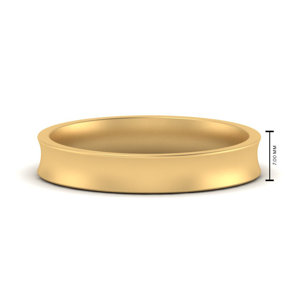 4 mm Comfort Fit Concave Mens Band