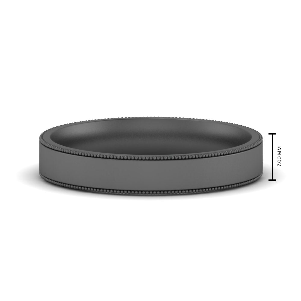 4 mm Stepped Edge Comfort Fit Flat Mens Band