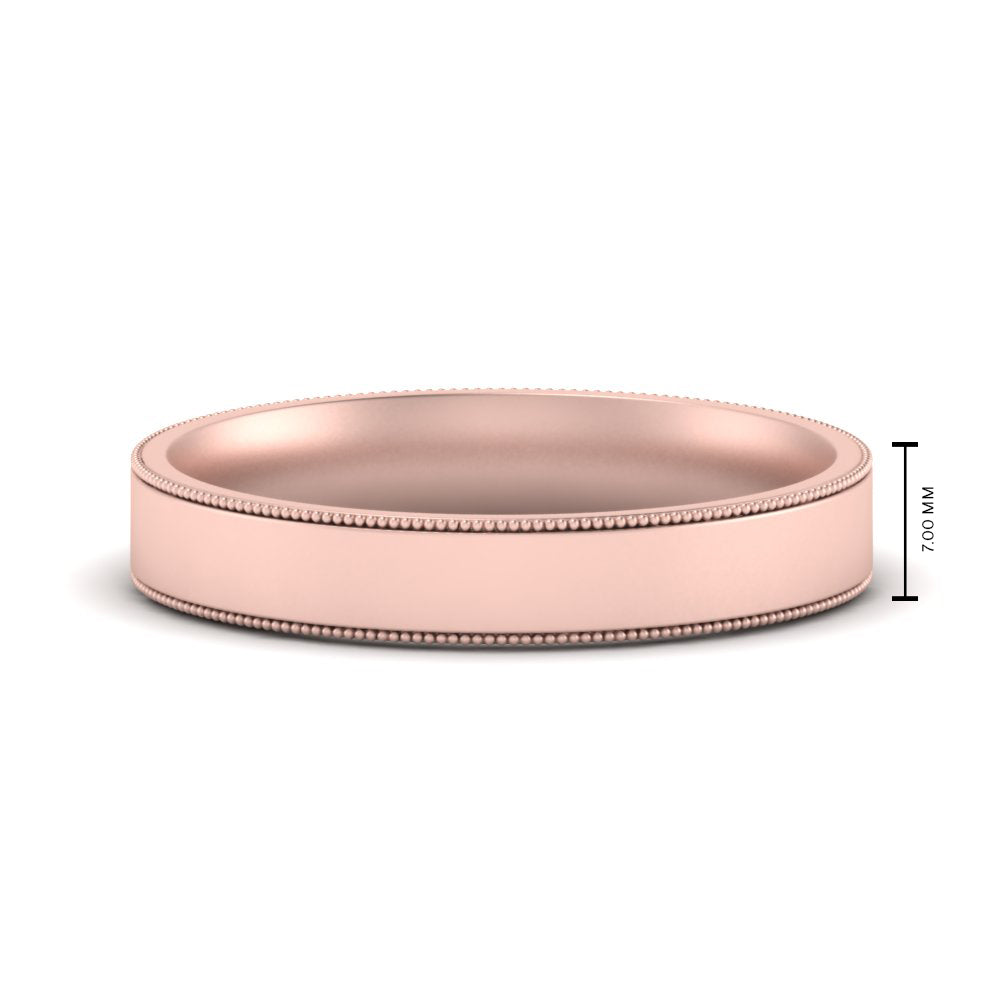 4 mm Stepped Edge Comfort Fit Flat Mens Band