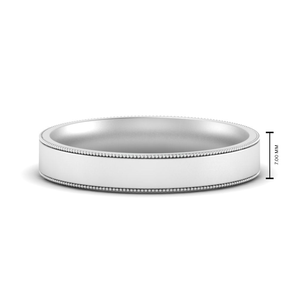 4 mm Stepped Edge Comfort Fit Flat Mens Band