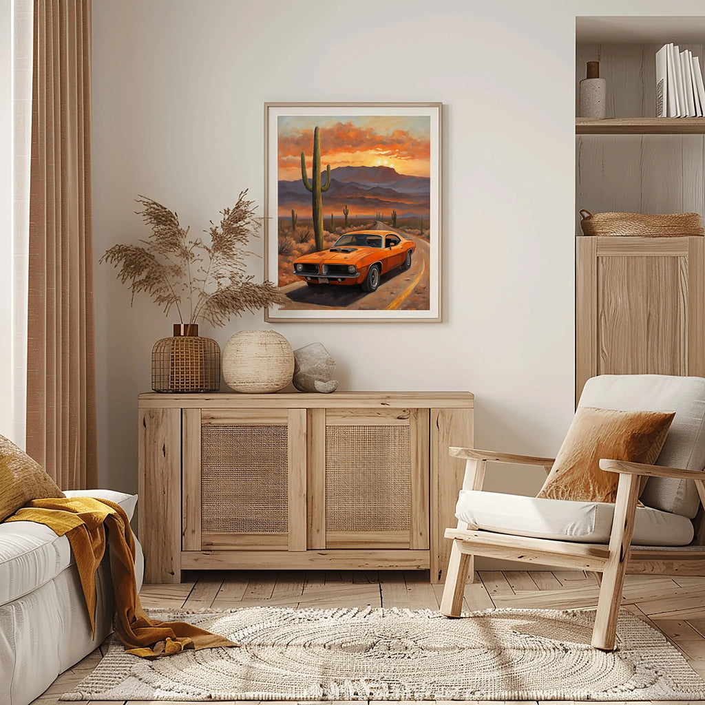 1970 Cuda High-Impact Era - Desert Edition | Poster Canvas