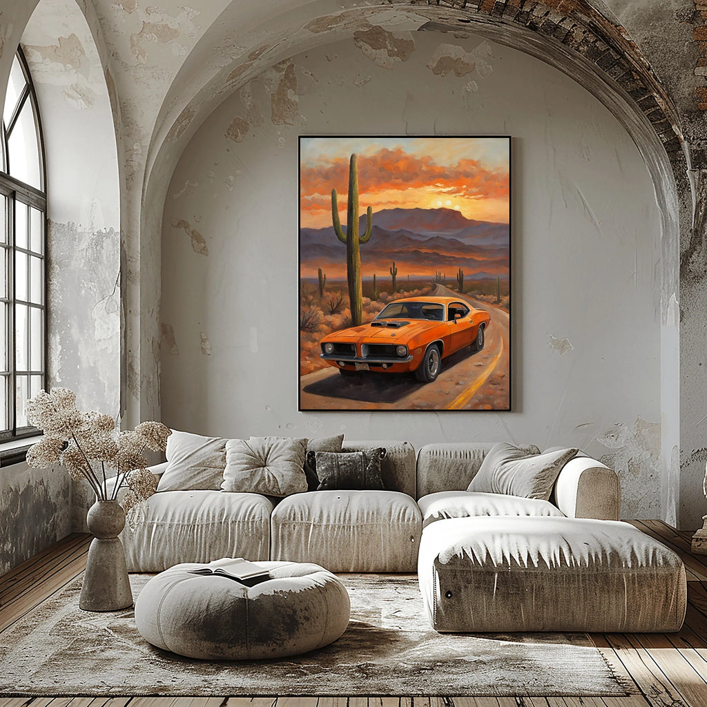 1970 Cuda High-Impact Era - Desert Edition | Poster Canvas