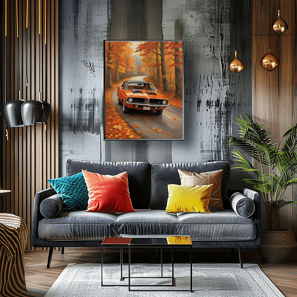 1970 Cuda High-Impact Era - Forest Edition | Poster Canvas